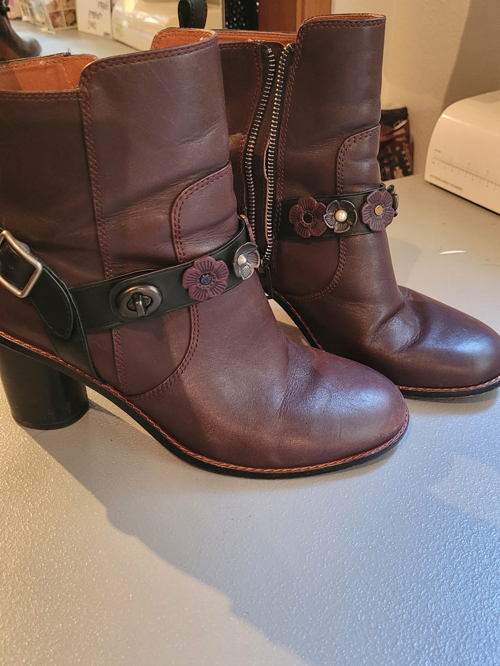 Coach 1941 Tea Rose Women's Moto Boots